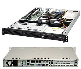 Supermicro SC811L-600, 1U RM, 2x Int HDD+1x Slim CD Bays, 600W, 80+ P.S