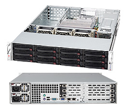 Supermicro SC826E26-R1200U, 2U RM, 12x HS SAS/SATA Bays, 2x SAS2/6Gb Expander+UIO, 1200W(1+1), 80+