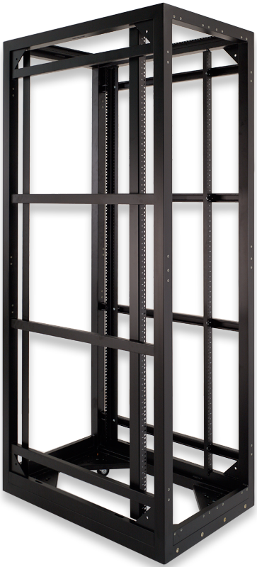 SuperRack® SRK-420R-01, Black 42U/950mm Deep "Open" Frame