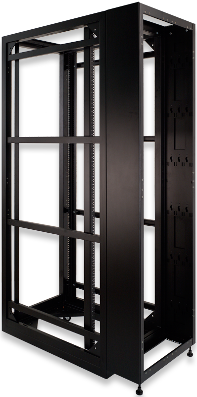 SuperRack® SRK-420R-02, Black 42U/1175mm Deep "Open" Frame