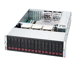 Supermicro SC936E16-R1200, 3U RM, 16x HS SAS/SATA Bays, 1x 6Gb/s SAS2 Expander, 1200W(1+1), 80+