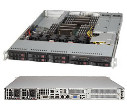 Supermicro SC113TQ-R700W, 1U RM, WIO, 8x HS 2.5" SAS/SATA+1x Slim CD Bays, 2x FH/1x LP,700W(1+1),80+