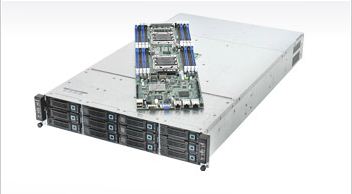 Quanta S810-X52L-2, 4x Nodes, 2x X9/8C, Video, 2x GB NIC, 6x 2.5" HS, IPMI, D3(256G), 2U/R1400W, 80+