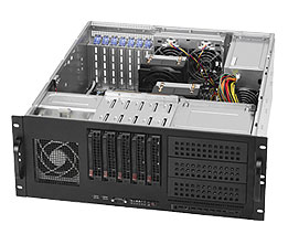 Supermicro SC842TQ-865, 4U RM, 5x HS SATA+3x 5.25"+1x Slim DVD Bays, 865W, 80+