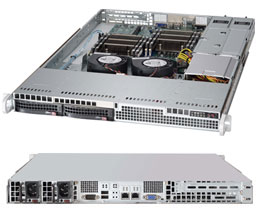 Supermicro SC813LT-R500, 1U RM, 2x HS SATA+1x Slim DVD Bays, 500W(1+1), 80+ P.S