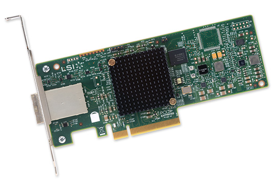Broadcom SAS 9300-8e, LP 8-CHs(Ext), 12Gb/s PCI-e SAS3 HBA