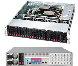 Supermicro SC216BA-R920LP, 2U RM, 24x HS 2.5" SAS2/SATA3 Bays, 4xFH/3xLP, 920W(1+1), 80+
