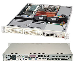 Supermicro SC811i-280, 1U RM, 2x HDD+1x Slim CD&FDD Bays, 280W P.S