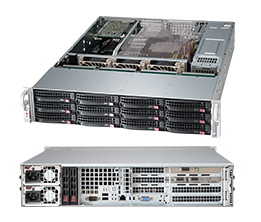 Supermicro SC826BE26-R1K28W, 2U RM, WIO,12x 3.5"+2x 2.5" HS Bays,2x SAS2/6Gb Expander,1280W(1+1),80+