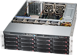 Supermicro SC836BHE16-R1K28, 3U RM, 16x HS SAS/SATA Bays+1x SAS2/6GbS Expander,R1280W(1+1), 80+ P.S