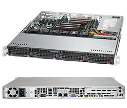 Super 6018R-MT-BULK, 2x E5-2600v4, Video, 2x GB/i210 LAN, 4x HS SATA3(C612)+R, IPMI, D4(1TB),1U/440W
