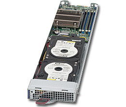 Super MiroBlade MBi-6118D-T2, E3-1200v3/LGA1150 Node, 2x GB/i350 LAN, 2x 3.5" Bays, IPM, DDR3(32GB)