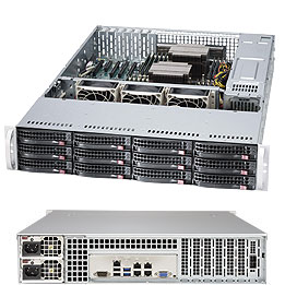Super 6028R-E1CR12N,2xE5-2600v4,Video,4x 10GB/X540,12x HS SAS3(LSI3108/Raid),IPMI,D4(3TB),2U/R920W