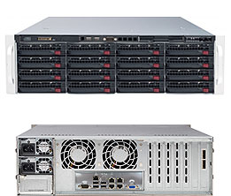 Super 6038R-E1CR16L, 2x E5-2600v4, Video, 2x GB/i350,16x HS SAS3(LSI3008/IT),IPMI,D4(3TB),3U/R920W