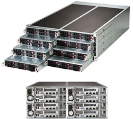 Super F618R2-RC1PT+,8xNodes,2xE5-2600v4,Video,2x10GB,6xHS2.5"SAS3/NVMe(LSI3108),IPMI,D4(2TB),4U/R2KW