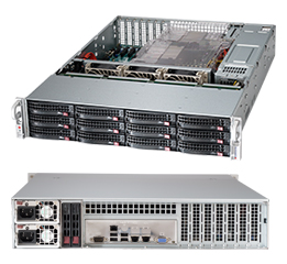 Supermicro SC826BE1C-R920LP, 2U RM, 12x 3.5"+2x 2.5" HS Bays, 1x SAS3(12Gb/s) Expander, R920W(1+1)