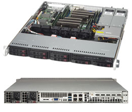 Supermicro SC113MFAC2-R606, 1U RM(20" Depth), 8x HS 2.5" SAS3(12Gb/s)/NVMe Bays, R600W(1+1)