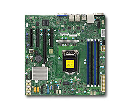 Super X11SSM, E3-1200v5 or i3, 4x PCI-e, Video, 2x GB/i210 LAN, 8x SATA3+R, D4(64GB), mATX