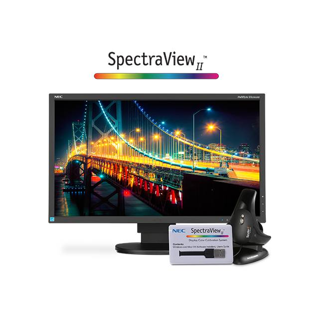 NEC MultiSync EA244UHD-BK-SV 24 inch Widescreen 1,000:1 6ms DVI/HDMI/DisplayPort/USB LED LCD Monitor