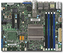 Supermicro X10SDV-2C-TP8F, D1508/2C/4T, PCI-e, Video,2x 10GB/SFP+ & 6x GB LAN,SATA3+R,IPMI,D4(128GB)