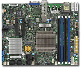 Supermicro X10SDV-4C-7TP4F,D1518/4C/8T,PCI-e,Video,2x 10GB/SFP+ & 2x GB,SAS2(LSI2116),IPMI,D4(128GB)