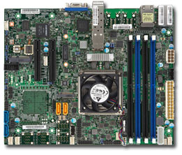 Supermicro X10SDV-4C+-TP4F, D1518/4C/8T, PCI-e,Video,2x 10GB/SFP+ & 2x GB,4xSATA3+R,IPMI,DDR4(128GB)