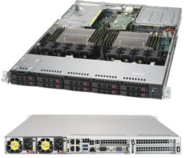 Super 1028UX-LL2-B8, 2x E5-2687Wv4 CPU, 64GB D4, 4x GB, 10x HS 2.5" SAS3(LSI3108)+NVMe,IPMI,1U/R750W