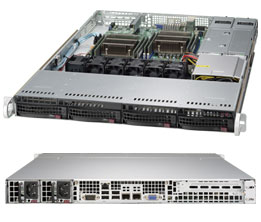 Supermicro SC815TQC-R706C, 1U RM, 4x HS SAS3(12Gb/s)+1x Slim CD Bays, 1x FH Slot, R750W(1+1)