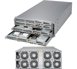 Super F618H6-FTPT+,4xNode,F I/O,2xE5-2600v4,Video,2x10GB,12xFixed SAS3(LSI3008),IPMI,D4(2T),4U/R2KW