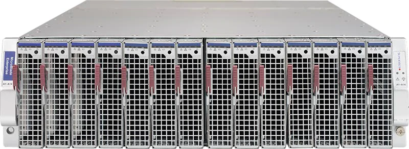 SuperBlade MBE-314E-420D, 14x HS Blades, Up to 2x HS GEM Switches & 1x HS CMM/KVM,3U RM,R2000W(N+1 )