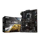 MSI Z270-A PRO LGA1151/ Intel Z270/ DDR4/ 2-Way CrossFireX/ SATA3&USB3.1/ M.2/ A&GbE/ ATX Motherboar