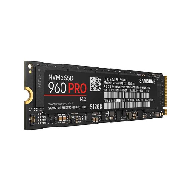 Samsung 960 Pro, 512GB NVMe*, M.2 PCIe3.0(x4) SSD(V-NAND)