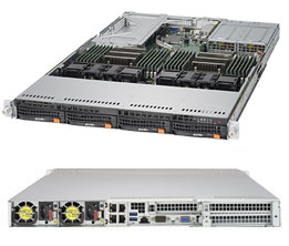 Super 6019U-TN4R4T, 2x LGA3647,Video,4x 10GB/XL710-B,4x HS NVMe/SATA3/2x M.2,IPMI,DDR4(3TB),1U/R750W