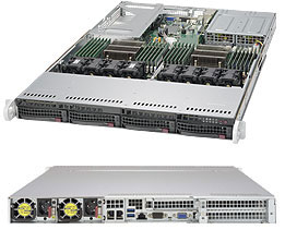 Super 6019U-TRTP, 2x LGA3647, 4x PCI-e, Video, 2x 10GB/SFP+, 4x HS SATA3+R, IPMI,DDR4(3TB),1U/R750W