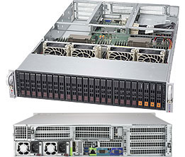Super 2029U-E1CR4, 2x LGA3647,8x PCI-e,Video,4x 1GB/i350,24x HS 2.5" SAS3/Exp,IPMI,D4(3TB),2U/R1000W
