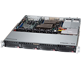 Supermicro SC813MFTQ-R606, 1U RM, 4x HS SATA2+1x Slim CD&FDD Bays, R600W(1+1)
