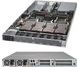 Super 1029GQ-TXRT,2xLGA3647,4xTesla GPU,Video,2x10GB/X550,2xHS 2.5" SATA3+R,IPMI,D4(1.5TB),1U/R2000W