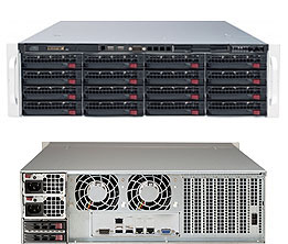 Super 6039P-E1CR16L, 2x LGA3647, Video, 2x 10GB/X557,16xHS SAS3(3008/IT Mode),IPMI,D4(2TB),3U/R1200W
