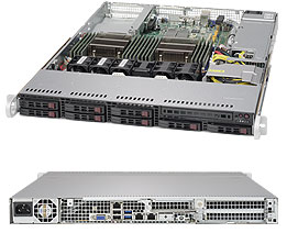Supermicro SC113AC2-605W, 1U RM(23.5" Depth), 8x HS 2.5" SAS3(12Gb/s)/NVMe Bays, 600W