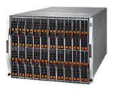 SuperBlade SBE-820J-422, 20x HS Dual or 10x Quad Blades,2x10G/1G & 2x25G Switch,2x CMM,8U RM,4x2200W