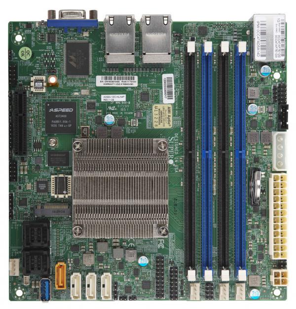 Supermicro A2SDi-8C-HLN4F, Atom-C3758(8-Core), Video, 4x GB/C3000, 12x SATA3 via SoC, DDR4(256GB)