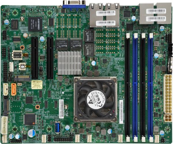 Supermicro A2SDV-12C+-TLN5F, Atom-C3858(12-Core), Video, 4x 10GB/X557, 2x SATA3,M.2,IPMI,DDR4(256GB)