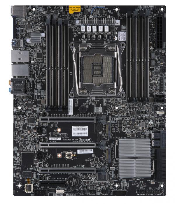 Super X11SRA, LGA2066, HD Audio, 2x GB LAN, 6x SATA3+Raid/C422, M.2/U.2, DDR4(512GB)