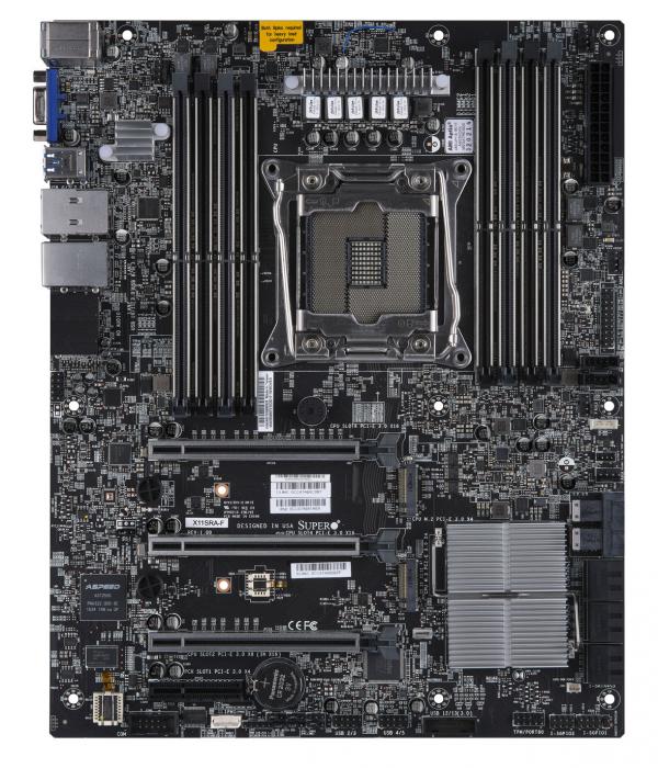 Super X11SRA-RF, LGA2066, HD Audio, 2x GB LAN, 6x SATA3+Raid/C422, M.2/U.2, IPMI, DDR4(512GB)