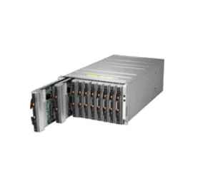Super SBE-610JB-422,10xHS 1 or 2-Socket Blades,2xCMMs,4x25G/10G/1G Switch,6U RM,4x2200W+4x1200W BBP