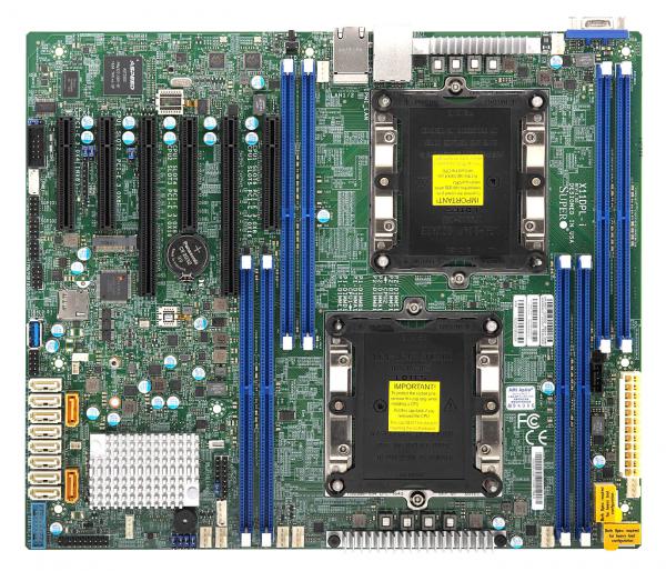Super X11DPL-i, 2x LGA3647, 6x PCI-e, VGA, 2x GB/88E1512, 10x SATA3(C621)+R, IPMI,DDR4(512GB)