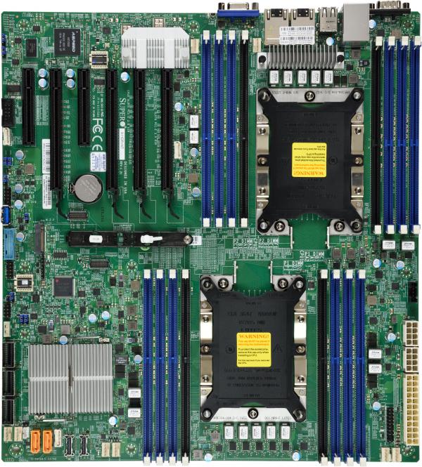 Super X11DPi-N,2x LGA3647,6x PCI-e,VGA,2x GB/88E1512,14x SATA3(C621)+R/2x M.2,2x NVMe,IPMI,DDR4(2TB)