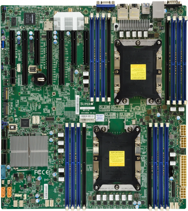 Super X11DPH-TQ, 2x LGA3647, 7x PCI-e, VGA, 2x 10GB/X557, 10x SATA3(C621)+R, IPMI,DDR4(2TB)
