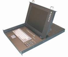 1U Rackmount 15" TFT LCD Monitor Keyboard Drawer(104 Keys)
