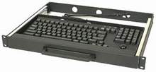1U Rackmount Keyboard Drawer with KB & trackball